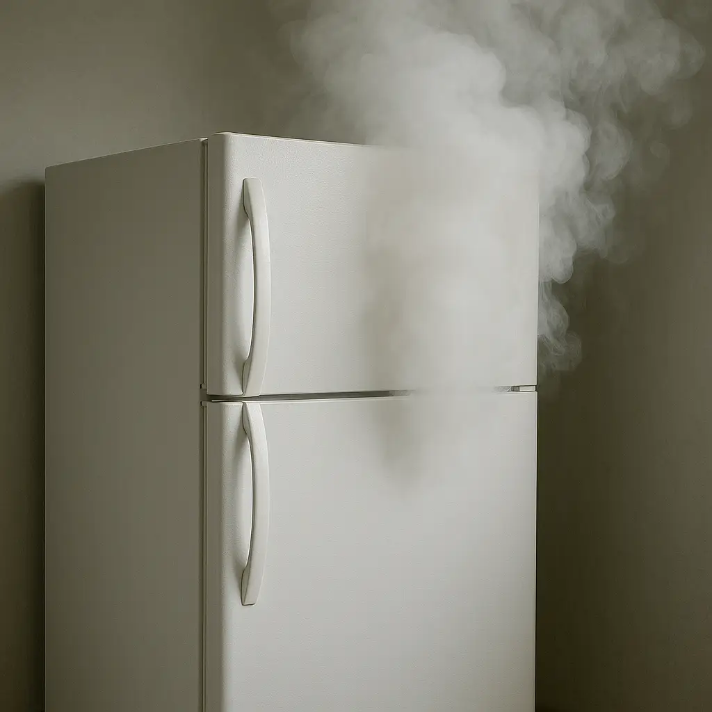 Холодильник пахнет гарью или идёт дым — что делать